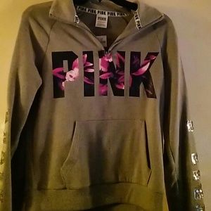 Pink bling 1/4 zip new without tag!
